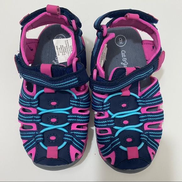 Cat & Jack Other - Cat & Jack Girl Afton Hiking Pink & Blue Sandals